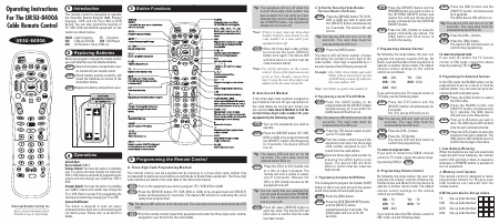 Urc47 10e Manual